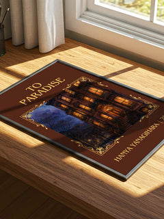 To Paradise Classic Book Art Print by Hanya Yanagihara – print on a sunlit desk