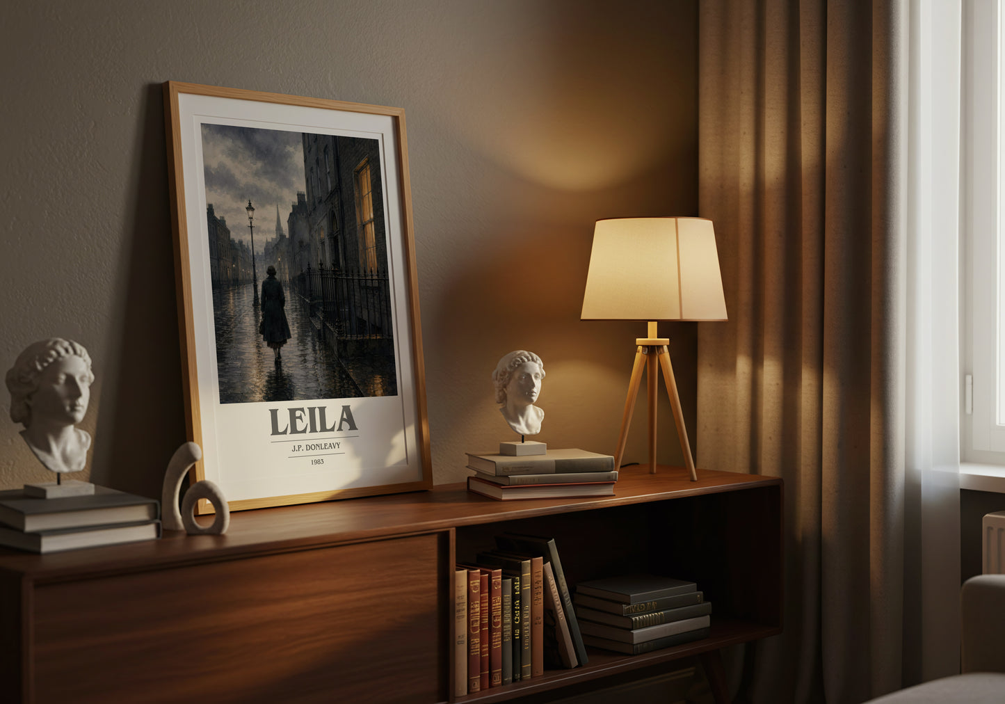 Leila book cover book poster framed on wall – literary fiction wall art