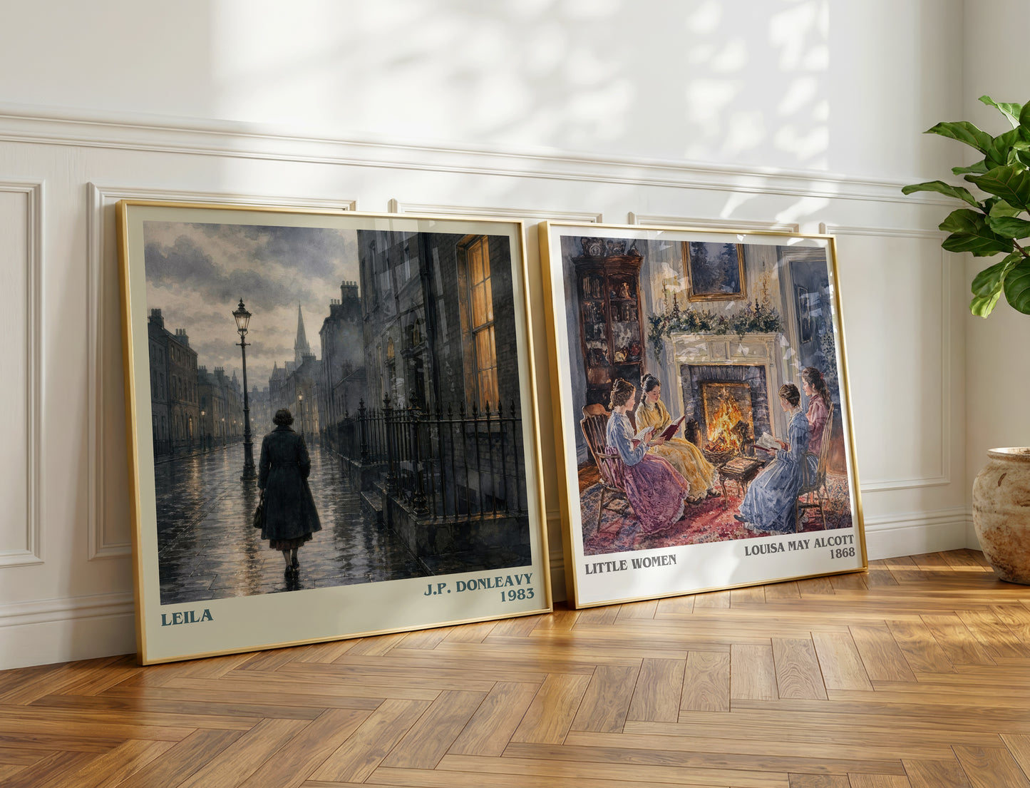 Leila literary print on bookshelf – J.P. Donleavy fan gift