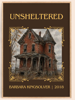Unsheltered Classic Book Art Print by Barbara Kingsolver – book poster