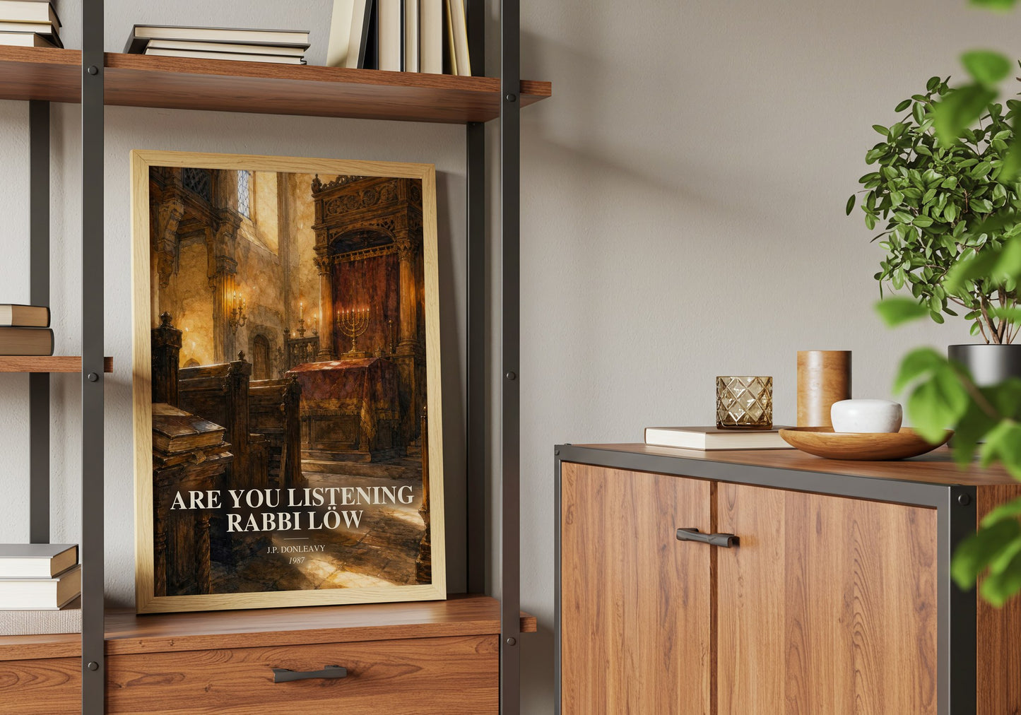 Are You Listening Rabbi Löw book watercolour illustration paper finish options – matte satin gloss