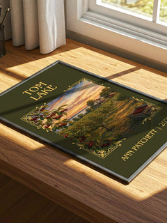 Tom Lake Classic Book Art Print by Ann Patchett – print on a sunlit desk