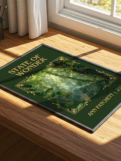 State of Wonder Classic Book Art Print by Ann Patchett – print on a sunlit desk