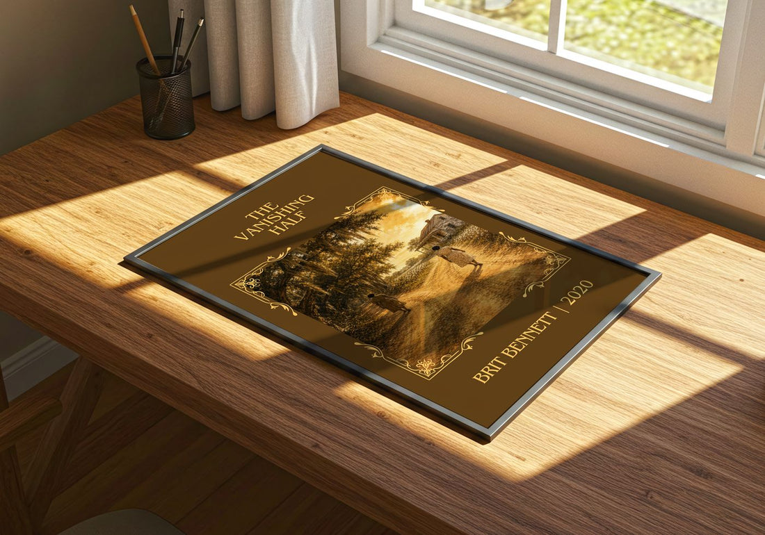 The Vanishing Half Classic Book Art Print by Brit Bennett – print on a sunlit desk