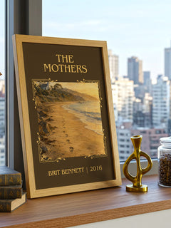 The Mothers Classic Book Art Print by Brit Bennett – framed print on a city-view windowsill