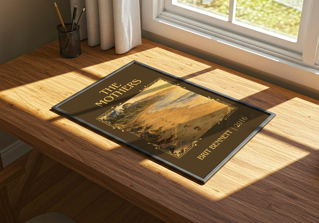 The Mothers Classic Book Art Print by Brit Bennett – print on a sunlit desk