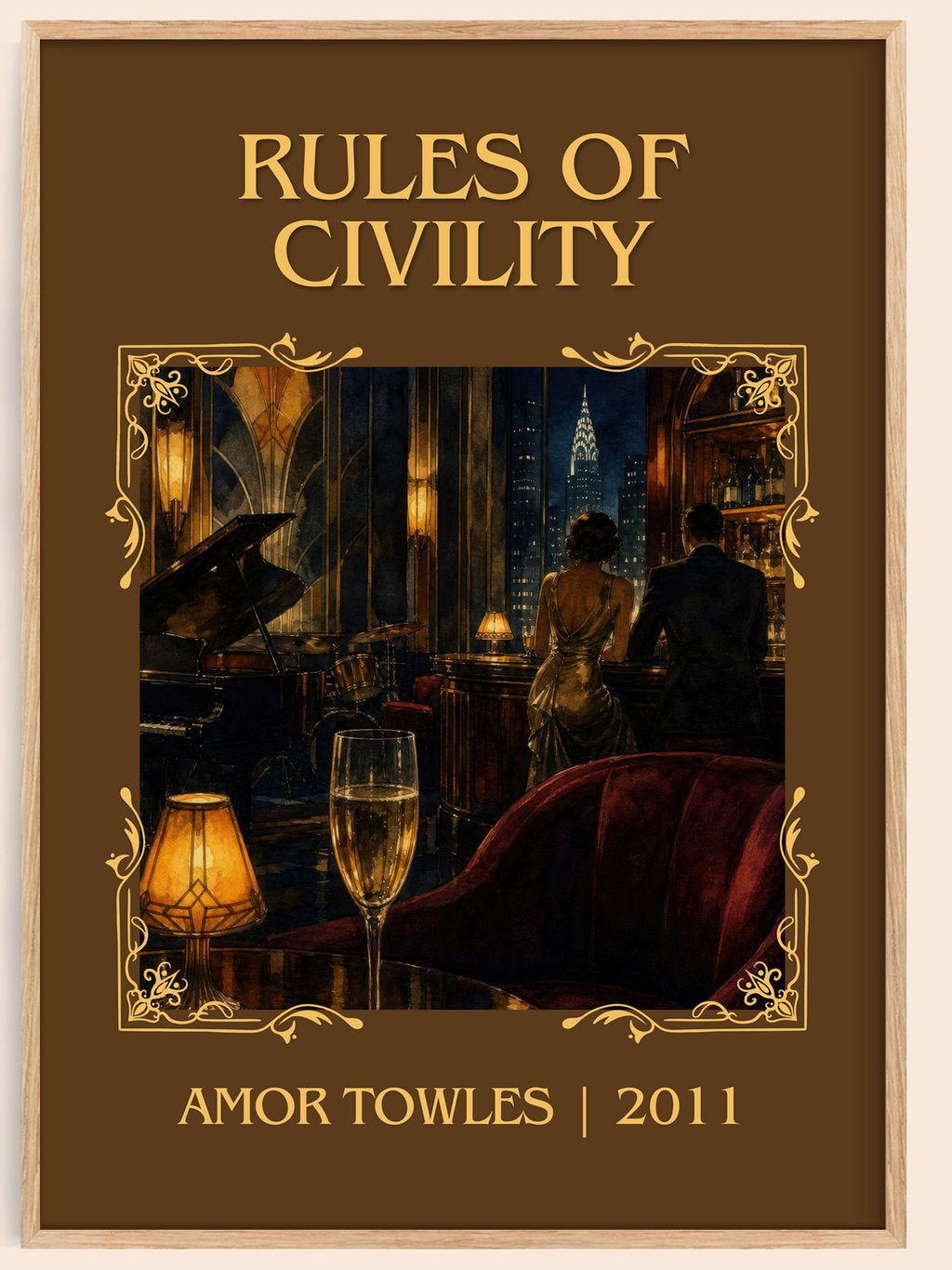 Rules of Civility Classic Book Art Print by Amor Towles – book poster
