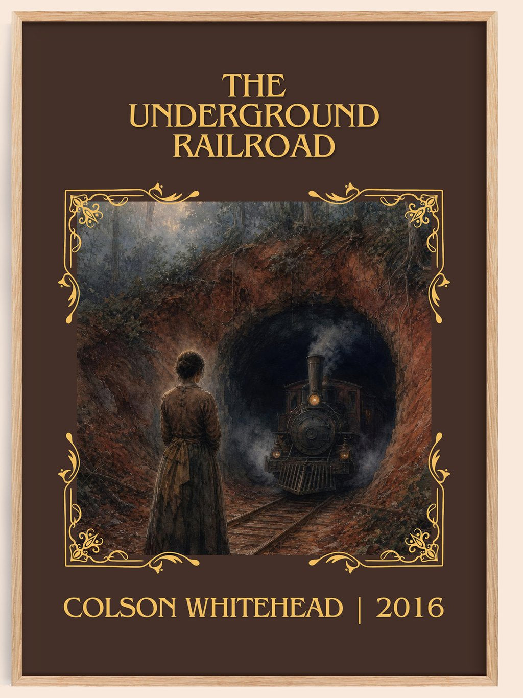 The Underground Railroad Classic Book Art Print by Colson Whitehead – book poster