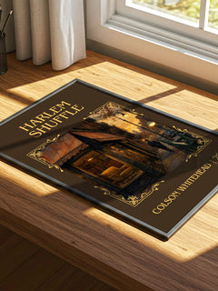 Harlem Shuffle Classic Book Art Print by Colson Whitehead – print on a sunlit desk