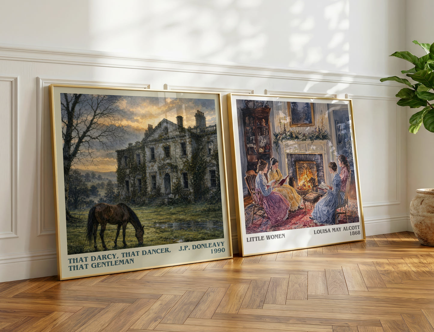 That Darcy, That Dancer, That Gentleman literary print on bookshelf – J.P. Donleavy fan gift
