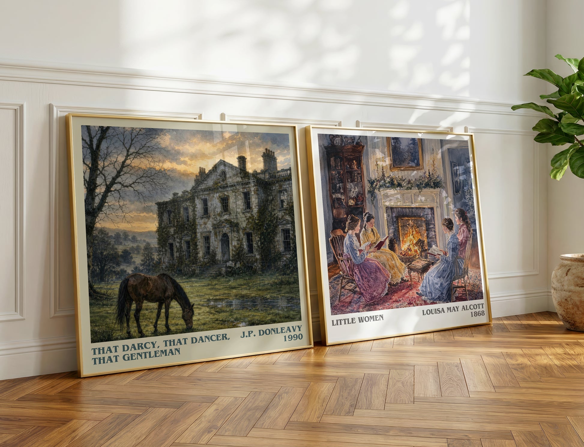 That Darcy, That Dancer, That Gentleman literary print on bookshelf – J.P. Donleavy fan gift