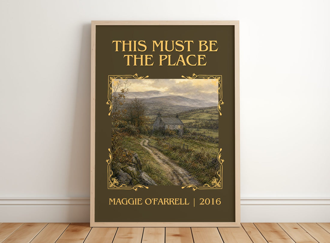 This Must Be the Place Classic Book Art Print by Maggie O'Farrell – framed print leaning on a wooden floor