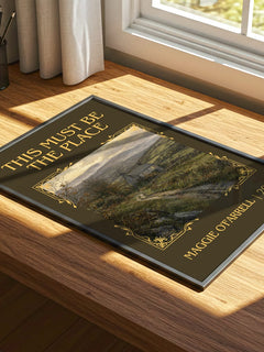 This Must Be the Place Classic Book Art Print by Maggie O'Farrell – print on a sunlit desk