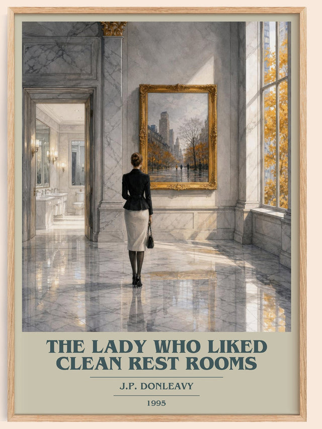 The Lady Who Liked Clean Rest Rooms Book Cover Poster by J.P. Donleavy
