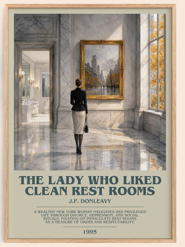The Lady Who Liked Clean Rest Rooms Bookish Wall Art by J.P. Donleavy