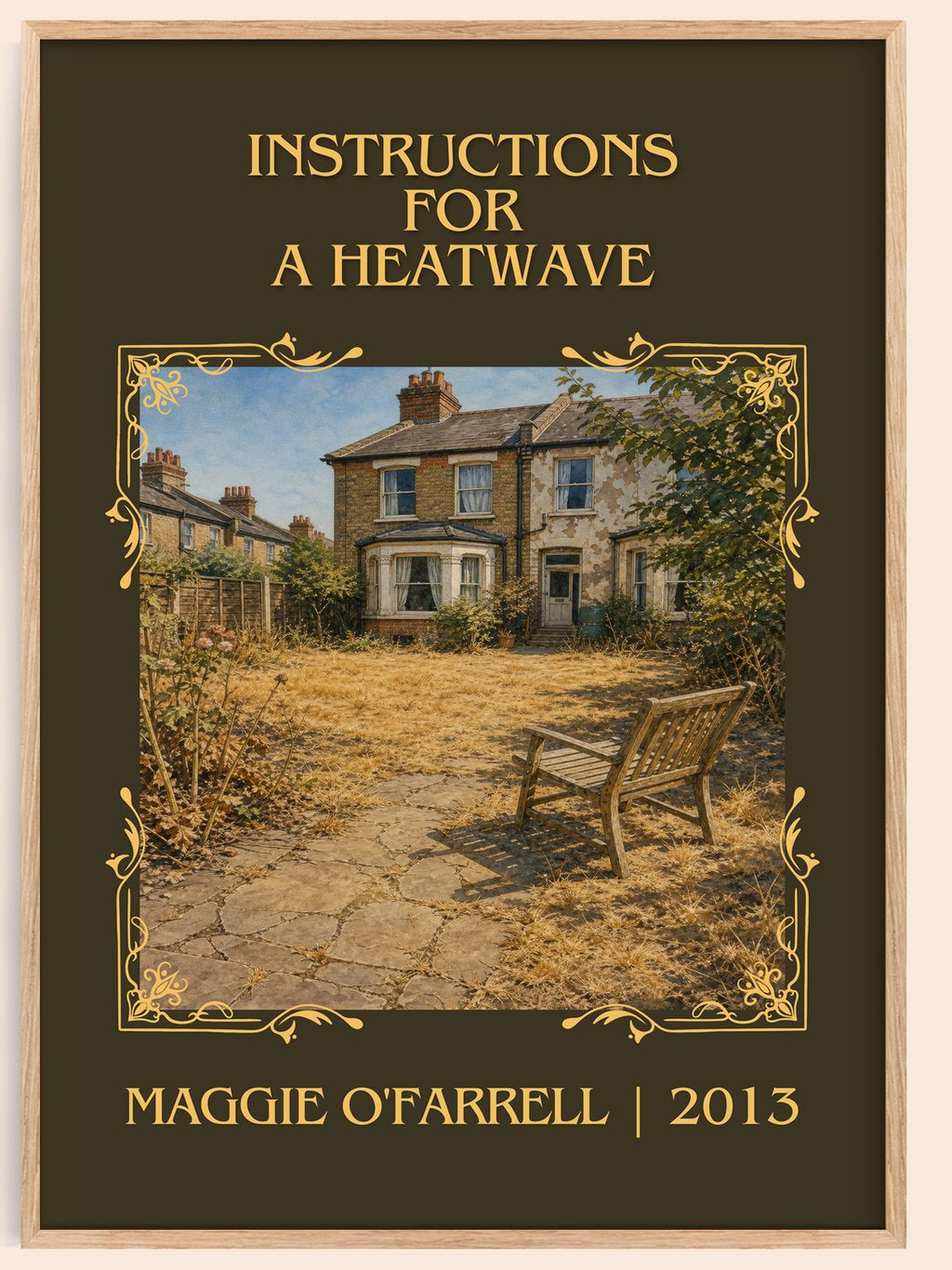 Instructions for a Heatwave Classic Book Art Print by Maggie O'Farrell – book poster