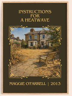 Instructions for a Heatwave Classic Book Art Print by Maggie O'Farrell – book poster