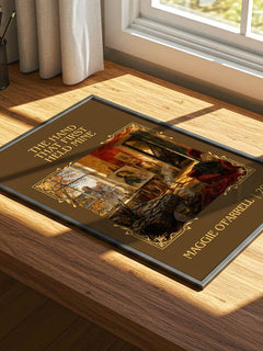 Hand That First Held Mine Classic Book Art Print by Maggie O'Farrell – print on a sunlit desk