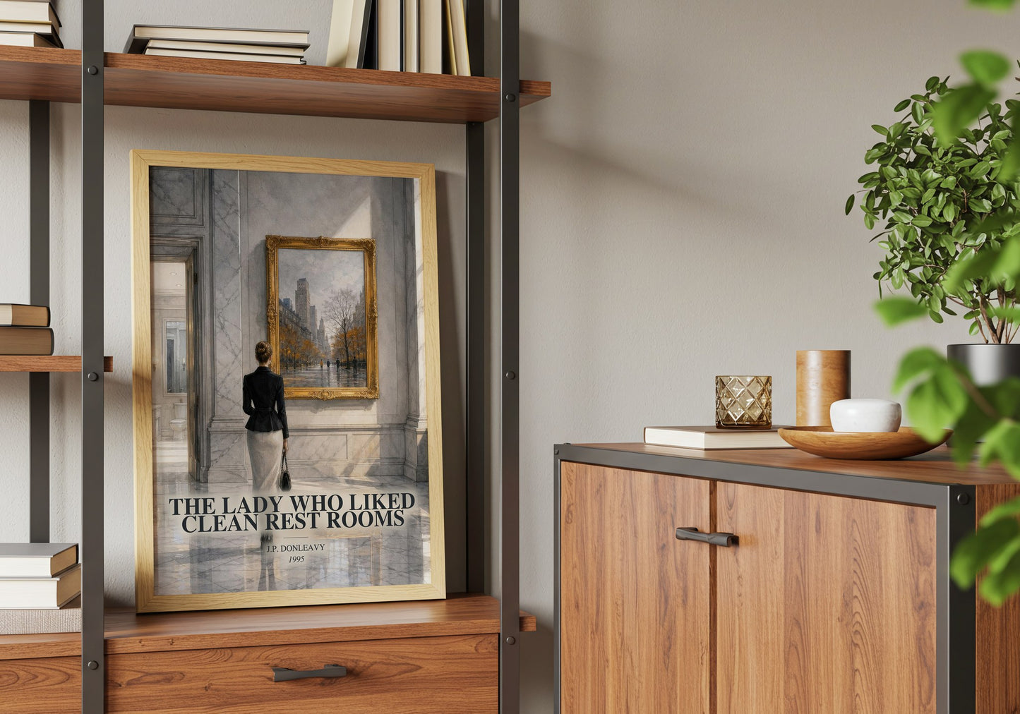 The Lady Who Liked Clean Rest Rooms book watercolour illustration paper finish options – matte satin gloss