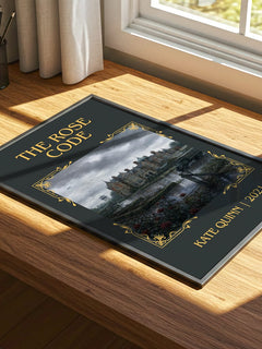 The Rose Code Classic Book Art Print by Kate Quinn – print on a sunlit desk