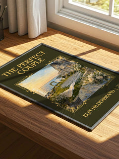 The Perfect Couple Classic Book Art Print by Elin Hilderbrand – print on a sunlit desk