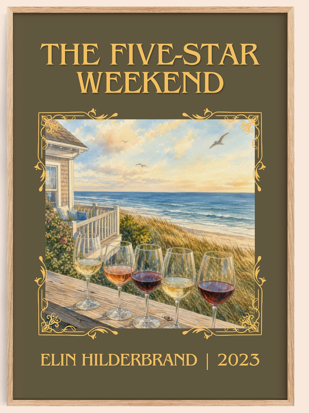 The Five-Star Weekend Classic Book Art Print by Elin Hilderbrand – book poster
