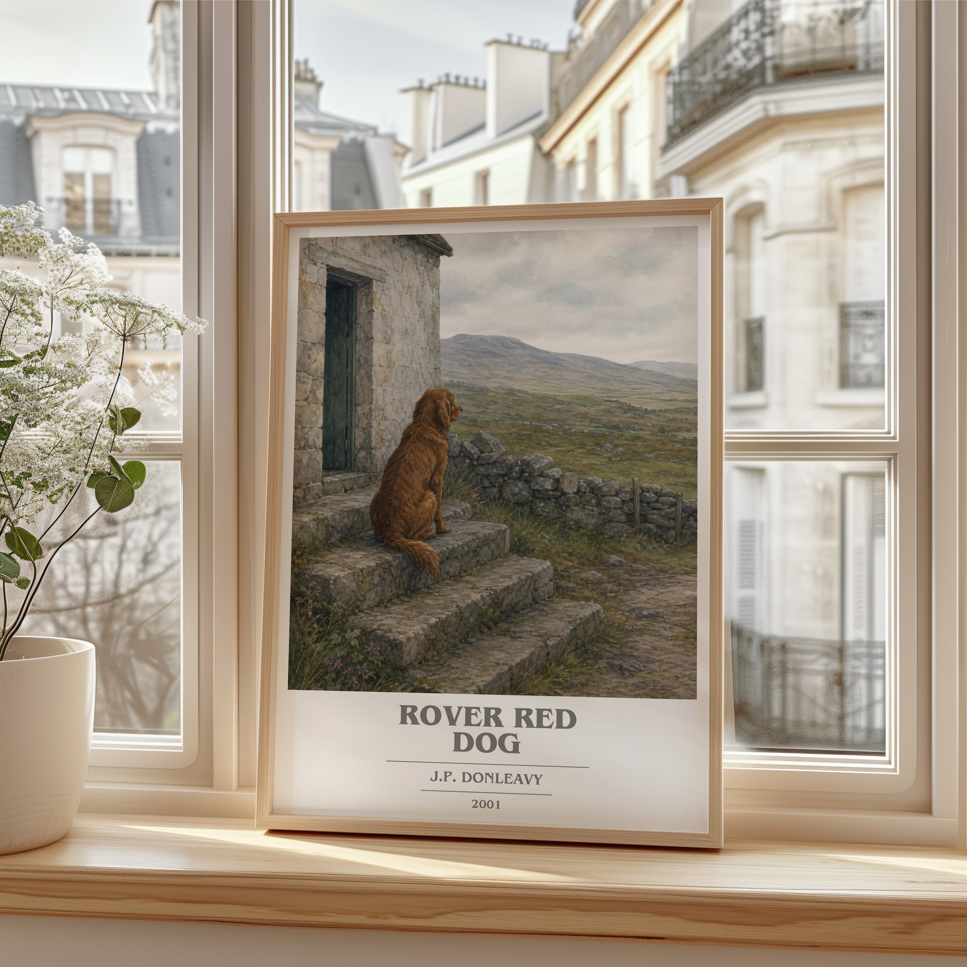 Rover Red Dog book cover poster colour and style options – J.P. Donleavy book art