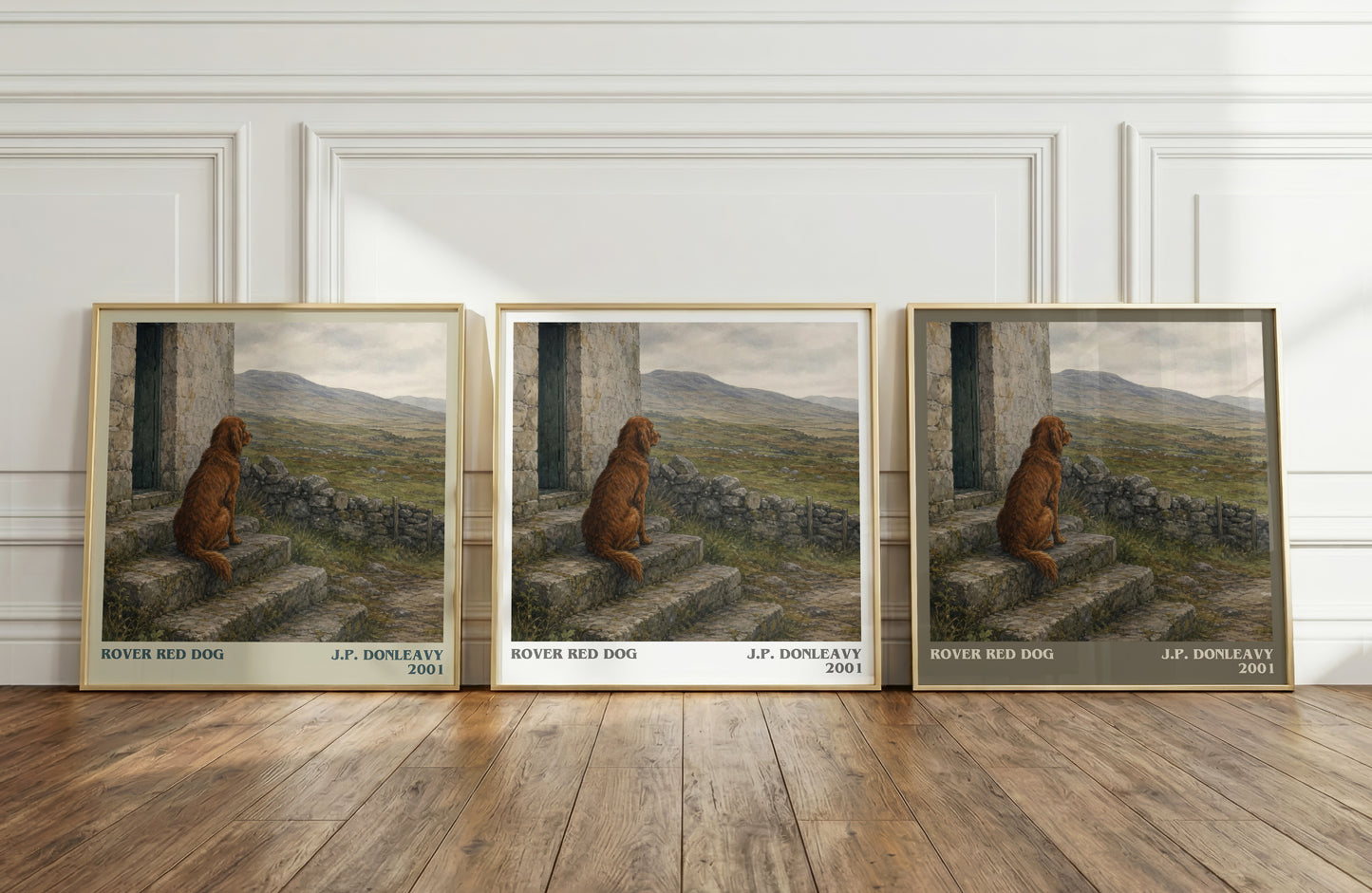 Rover Red Dog literary art print colour and style options – J.P. Donleavy book art