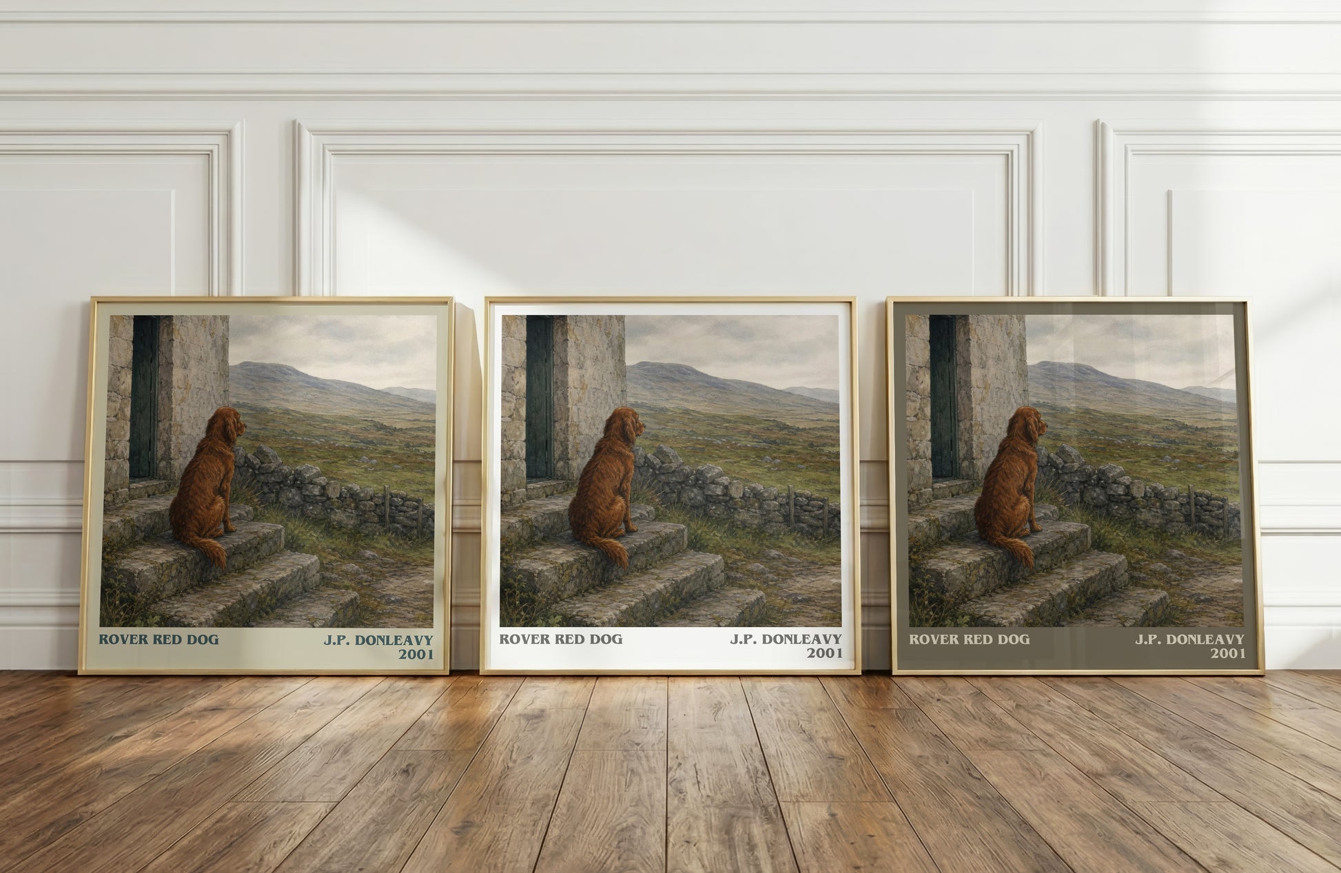 Rover Red Dog literary art print colour and style options – J.P. Donleavy book art