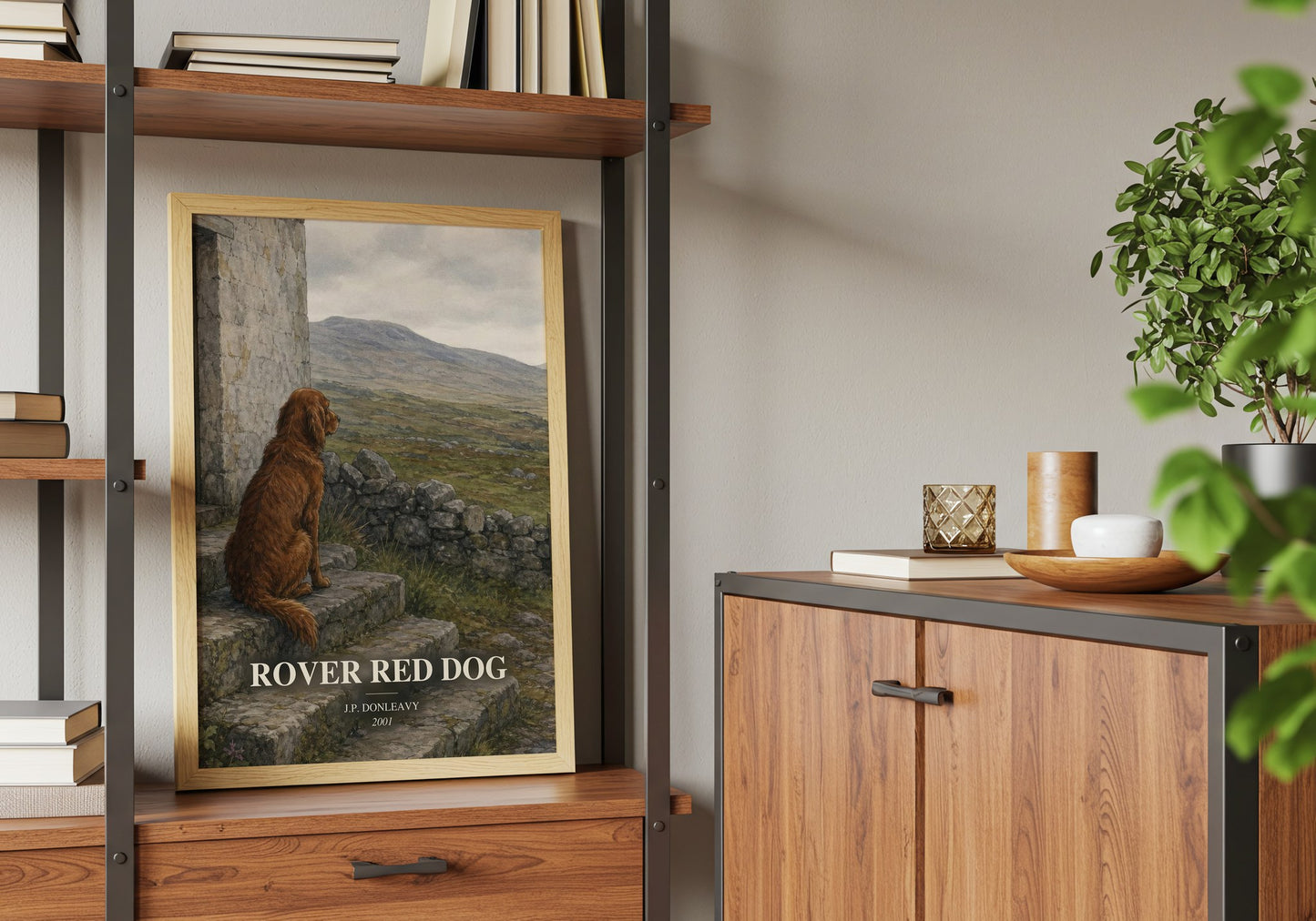 Rover Red Dog book watercolour illustration paper finish options – matte satin gloss