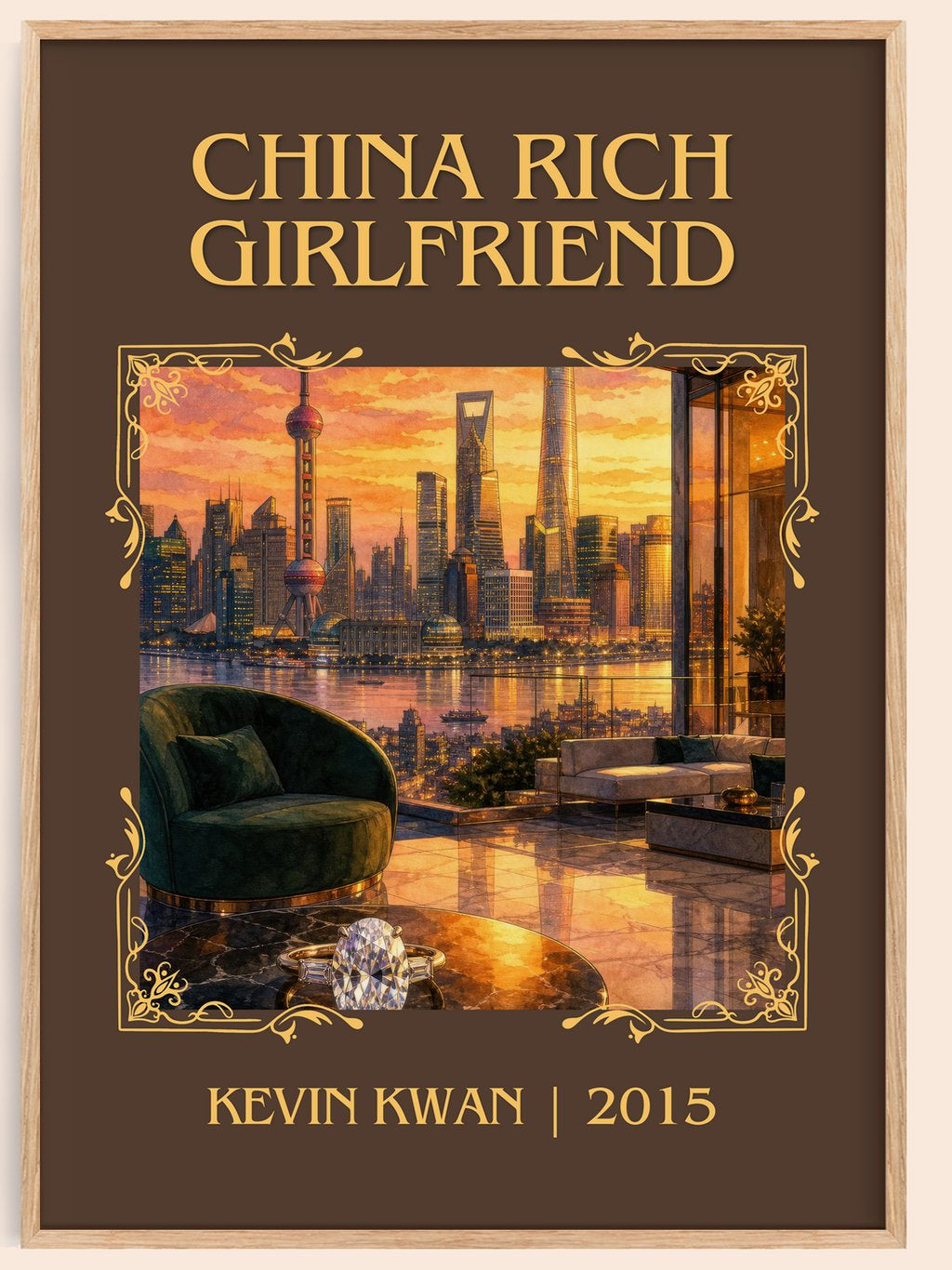 China Rich Girlfriend Classic Book Art Print by Kevin Kwan – book poster