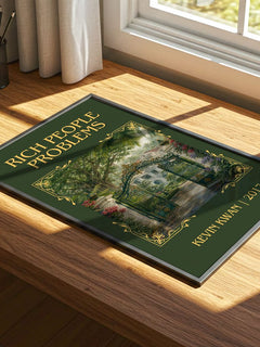 Rich People Problems Classic Book Art Print by Kevin Kwan – print on a sunlit desk