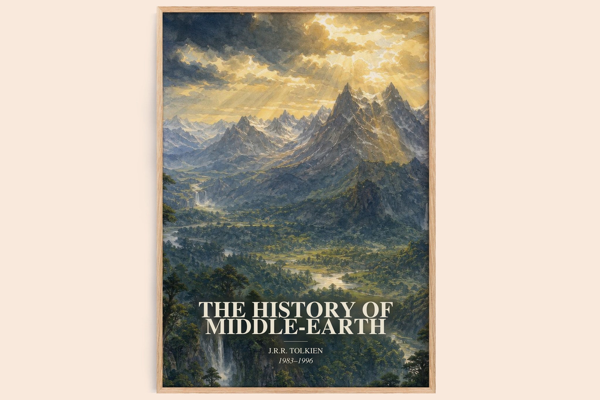 History Of Middle-Earth Book Watercolour Illustration by J.R.R. Tolkien