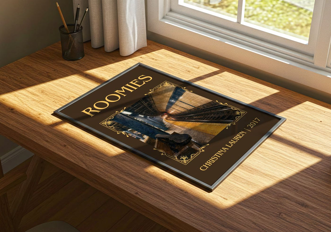 Roomies Classic Book Art Print by Christina Lauren – print on a sunlit desk