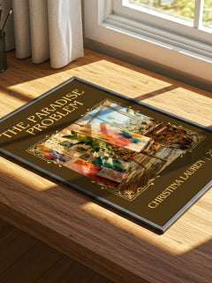 The Paradise Problem Classic Book Art Print by Christina Lauren – print on a sunlit desk
