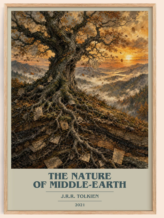 The Nature Of Middle-Earth Book Cover Poster by J.R.R. Tolkien
