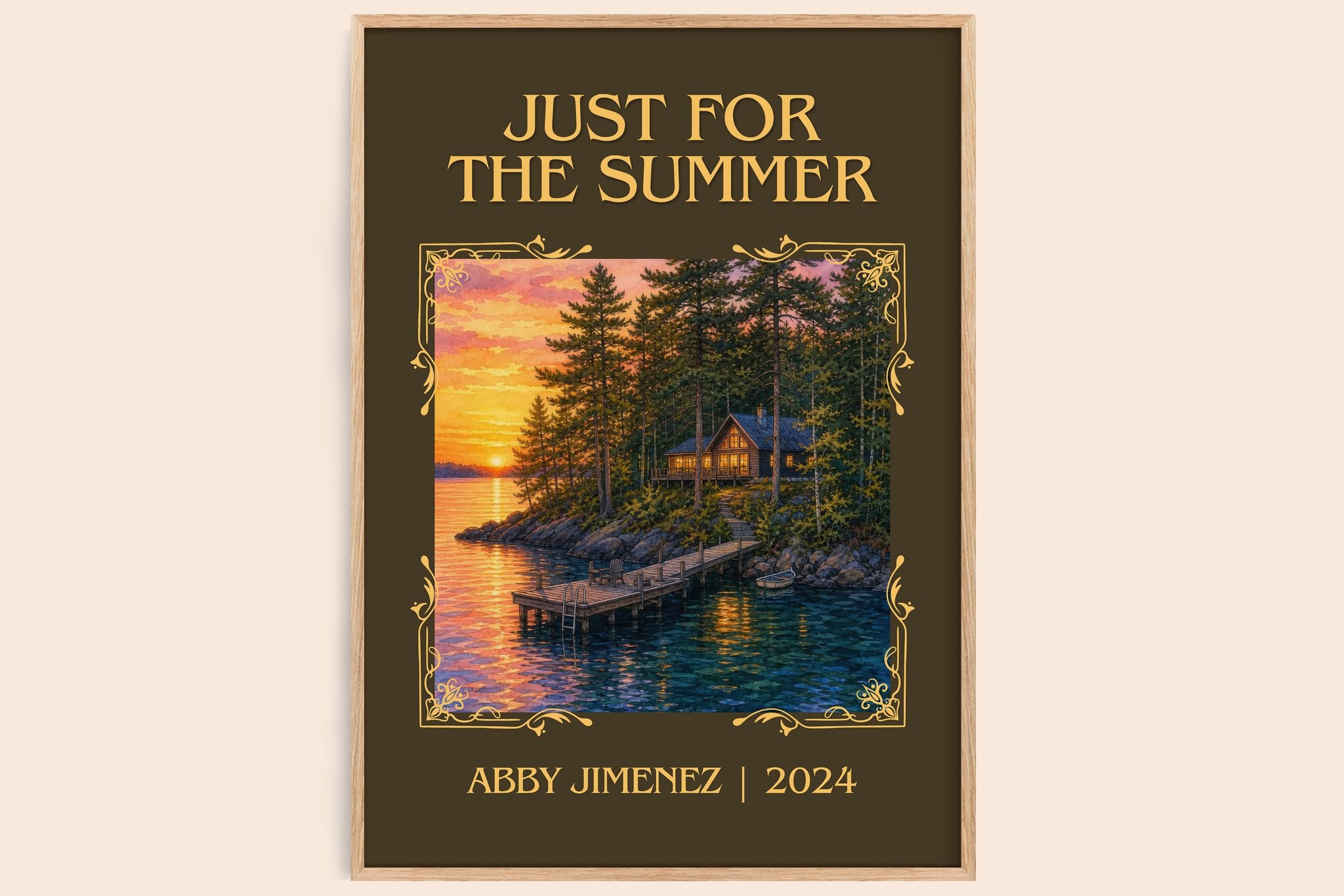 Just for the Summer Classic Book Art Print by Abby Jimenez