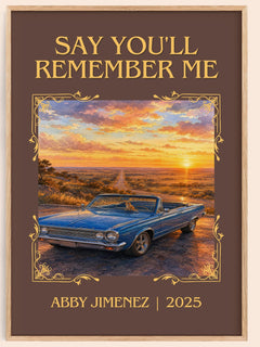 Say You'll Remember Me Classic Book Art Print by Abby Jimenez – book poster
