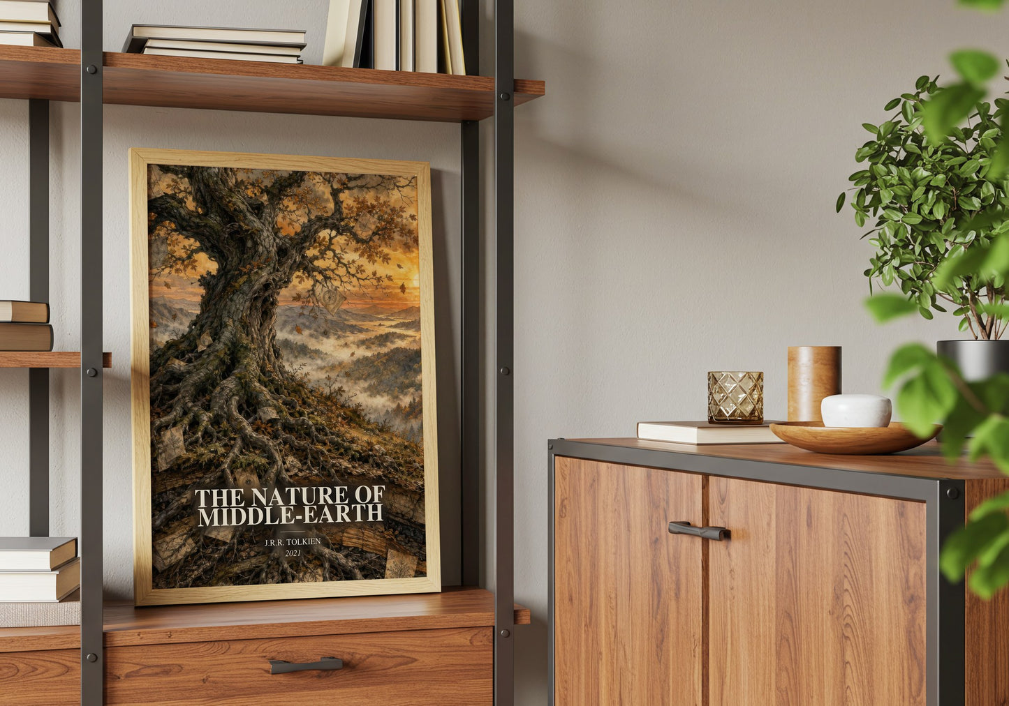 The Nature Of Middle-Earth book watercolour illustration paper finish options – matte satin gloss