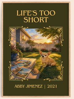 Life's Too Short Classic Book Art Print by Abby Jimenez – book poster