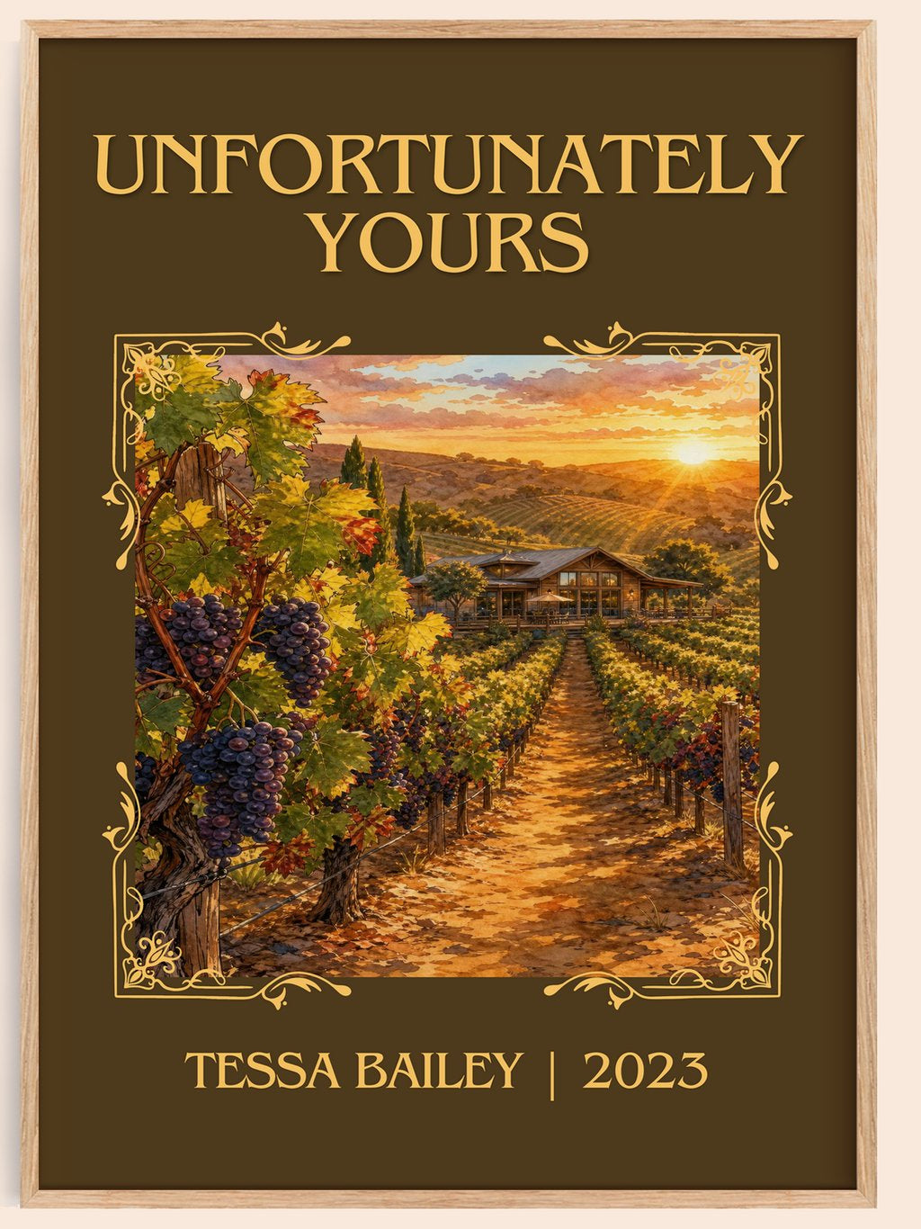 Unfortunately Yours Classic Book Art Print by Tessa Bailey – book poster