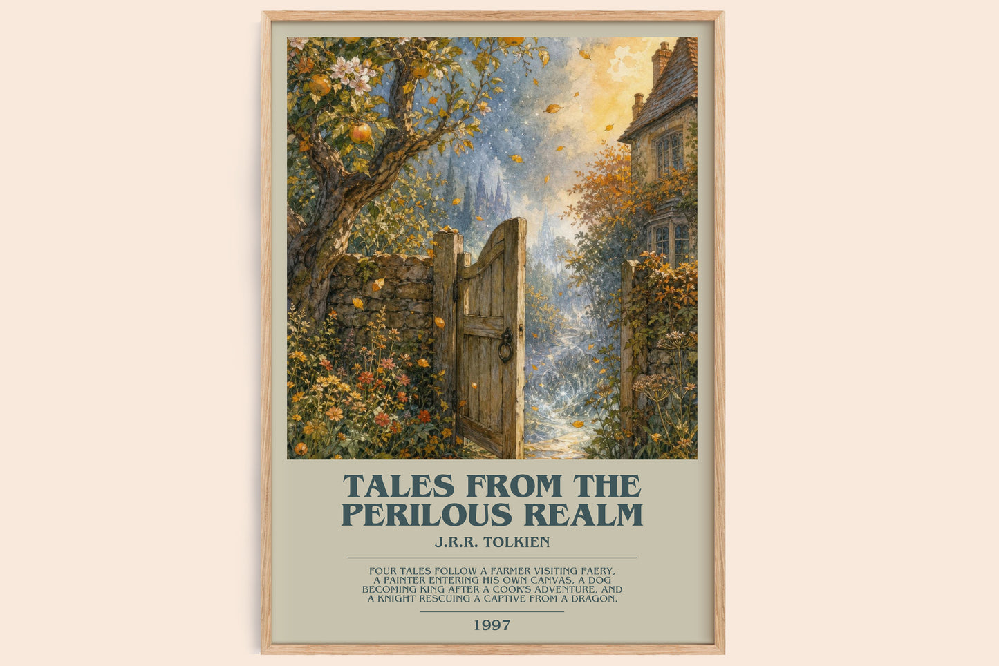 Tales From The Perilous Realm bookish book poster by J.R.R. Tolkien – framed literary art print