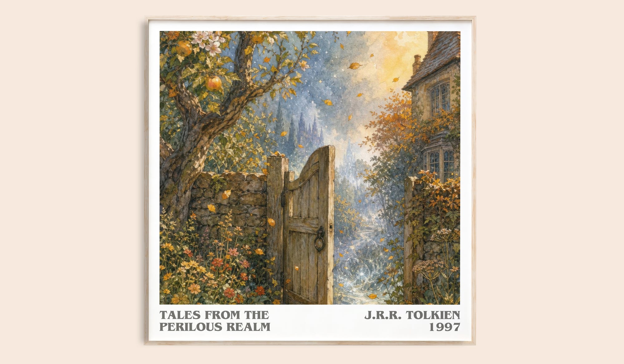 Tales From The Perilous Realm literary book poster by J.R.R. Tolkien – framed literary art print