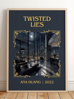 Twisted Lies Classic Book Art Print by Ana Huang – framed print leaning on a wooden floor