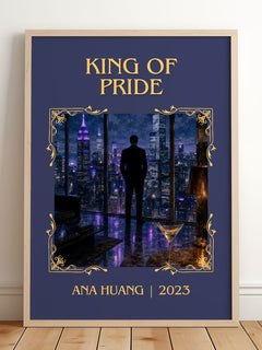 King of Pride Classic Book Art Print by Ana Huang – framed print leaning on a wooden floor