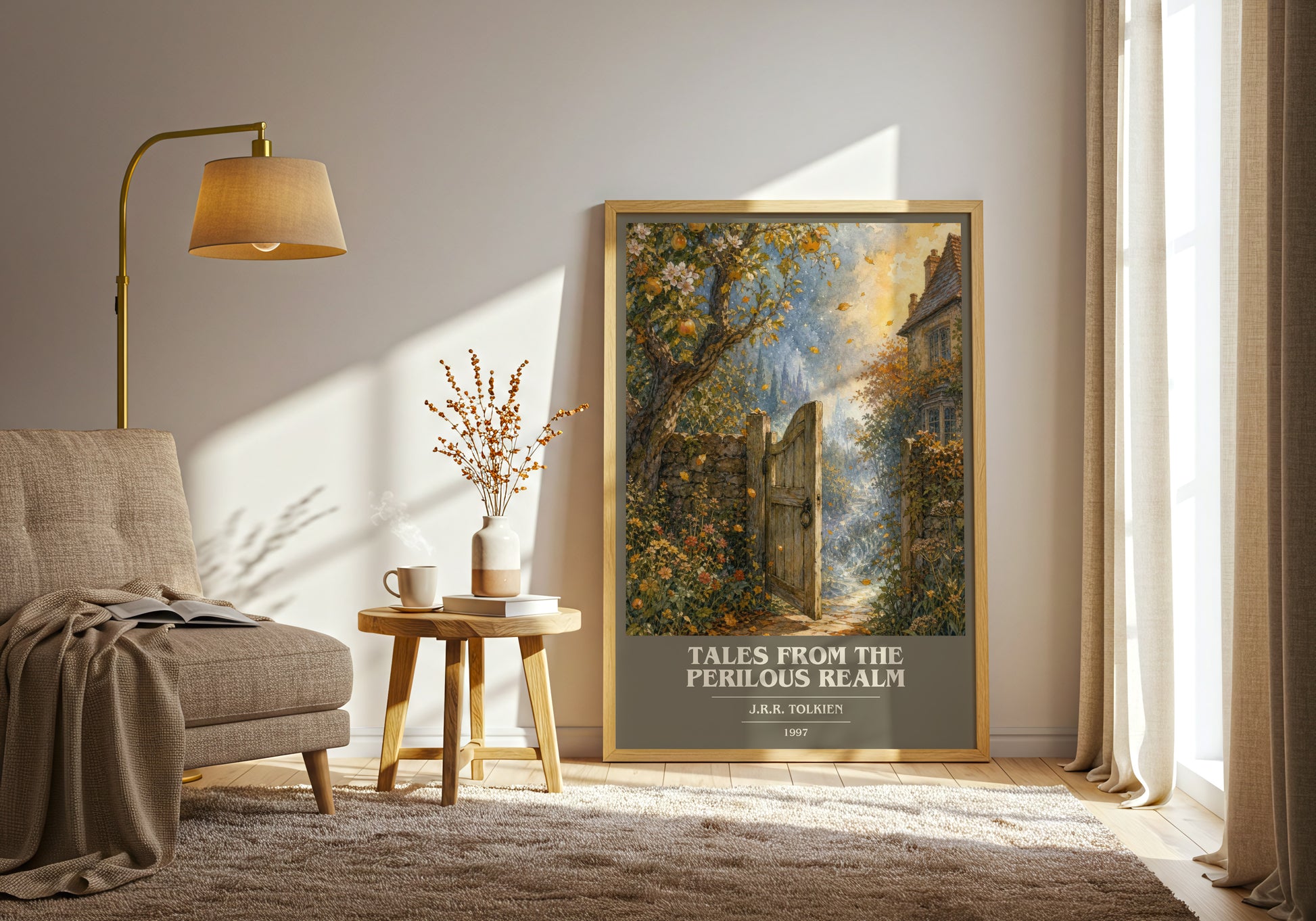 Tales From The Perilous Realm book cover print on bookshelf – J.R.R. Tolkien fan gift