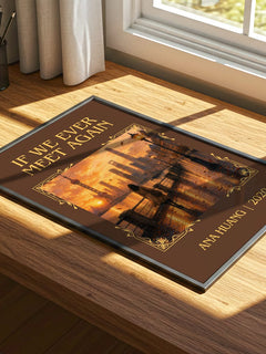 If We Ever Meet Again Classic Book Art Print by Ana Huang – print on a sunlit desk