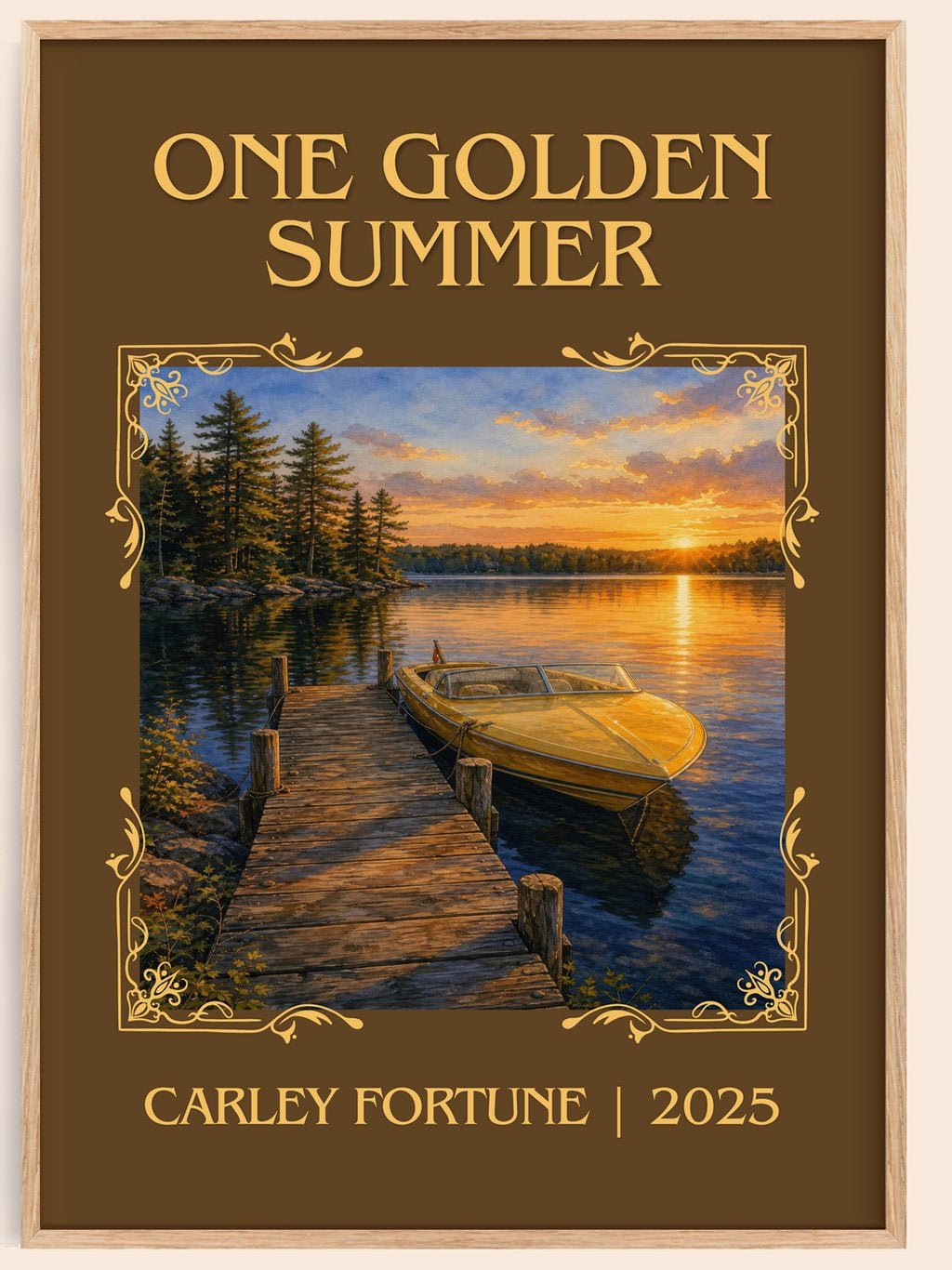 One Golden Summer Classic Book Art Print by Carley Fortune – book poster