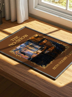 The No-Show Classic Book Art Print by Beth O'Leary – print on a sunlit desk