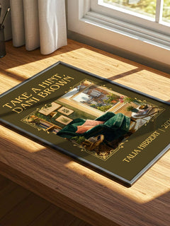 Take a Hint, Dani Brown Classic Book Art Print by Talia Hibbert – print on a sunlit desk